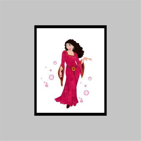 Mother Gothel Tangled Rapunzel Disney Art Print Digital File - Inspire ...