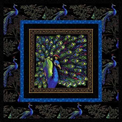 Royal Peacock Quilt Kit #1 Exclusively Quilters Fabrics | Peacock quilt, Quilters fabric, Quilt kit