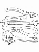 Pliers Coloring Page sketch template