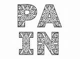 Pain Word Coloring Page Graphic By DigitalPapersShop · Creative Fabrica sketch template