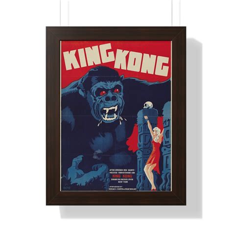 King Kong, Movie Poster, Theatre Wall Art, Godzilla, Classic Cinema at ...