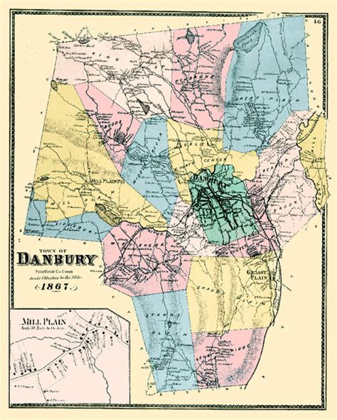 Map of Danbury, Connecticut