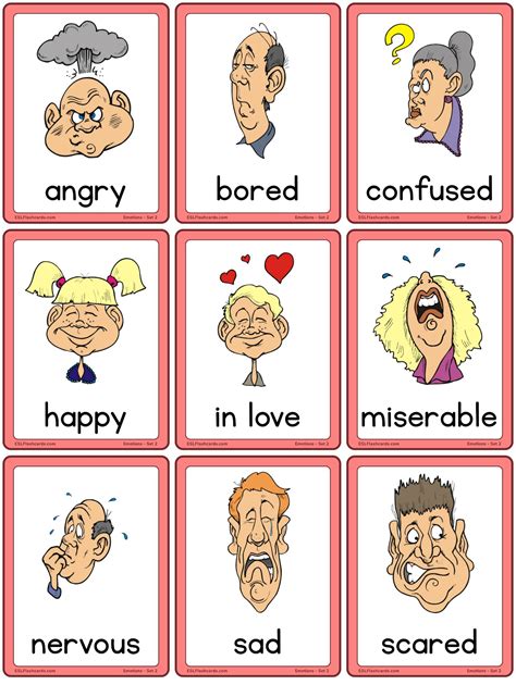 Printable Emotion Flash Cards