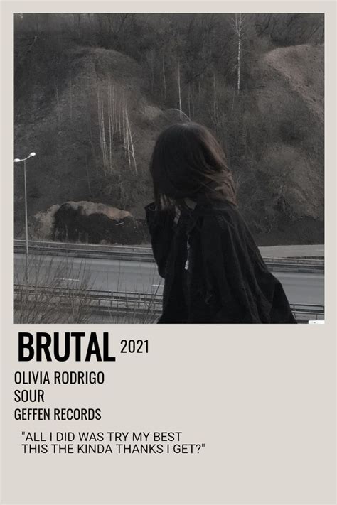 "Brutal" by Olivia Rodrigo Poster | Vintage music posters, Florence the ...