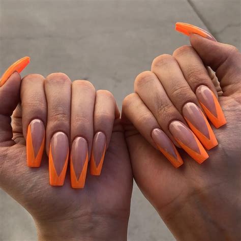 46 Gorgeous Coffin French Tip Nail Designs | French tip nail designs ...