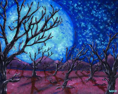 Blue Moon 1: 8x10 original painting | Etsy | Painting, Blue moon ...