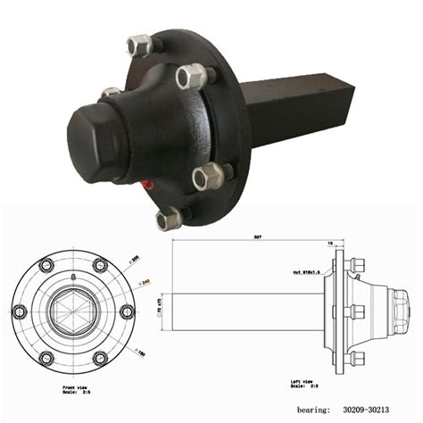 6T Heavy Duty Agricultural Trailer Stub Axle