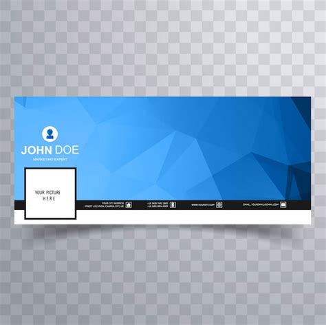 Plantilla de banner de facebook abstracto azul polígono | Vector Premium