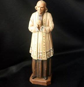 Catholic SAINT JOHN VIANNEY Carved Wood Statue Italy | eBay