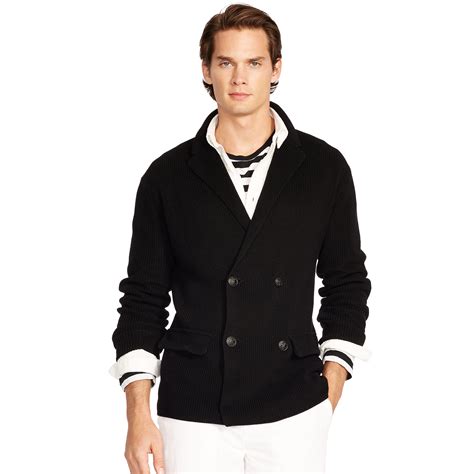 Polo ralph lauren Cotton Sweater Blazer in Black for Men | Lyst