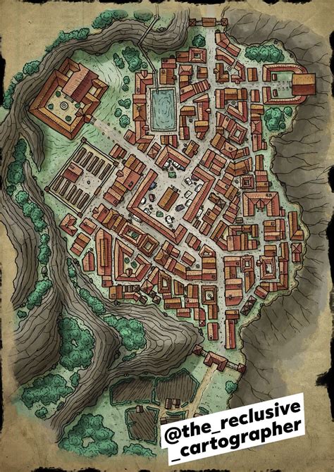 Roman inspired trading town | Fantasy city map, Dnd world map, Fantasy map