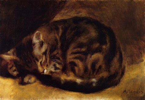 Sleeping Cat, 1862 - Pierre-Auguste Renoir - WikiArt.org