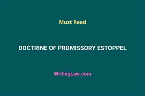 What Is the Doctrine of Promissory Estoppel and Its Elements?