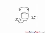 Medicine Pills Coloring Page sketch template