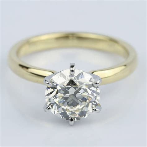 2 Carat Round Diamond Six-Prong Solitaire Engagement Ring