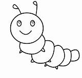 Simple Worm Coloring Page  Free Printable Pages sketch template