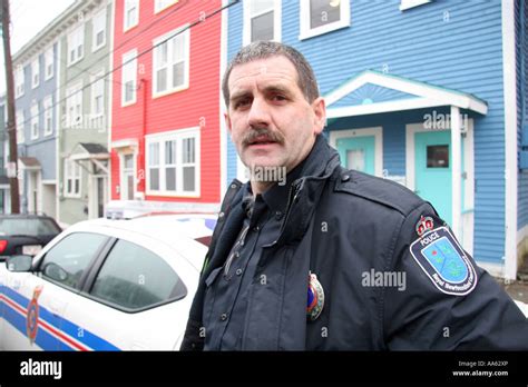 Royal Newfoundland Constabulary constable in downtown St John s Stock Photo - Alamy