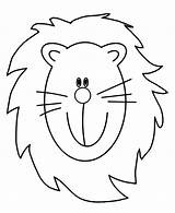 Lion Face Coloring Page sketch template