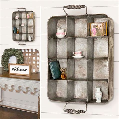 Galvanized Wall Mounted Cubby Organizer | Cubby organizer, Cubbies ...