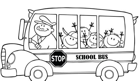 School Bus Line Drawing at GetDrawings | Free download