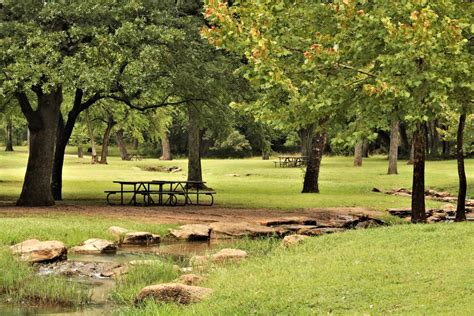 Peaceful Picnic Area With Creek Free Stock Photo - Public Domain Pictures