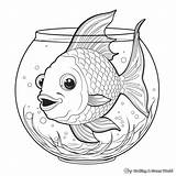 Fish Bowl Coloring Pages  Free & Printable sketch template
