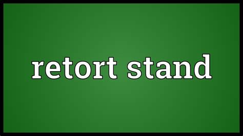 Retort stand Meaning - YouTube