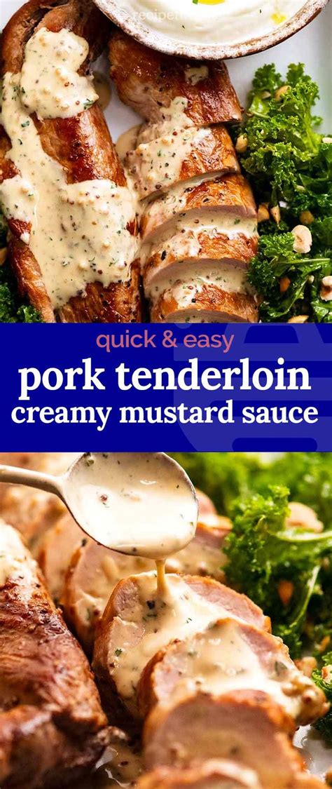 Pork Tenderloin with Creamy Mustard Sauce | Recipe | Pork loin recipes, Pork tenderloin recipes ...