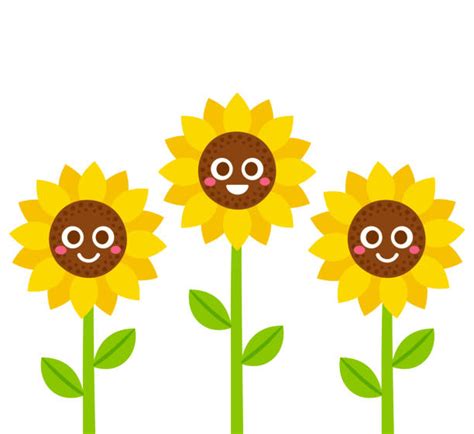 Happy Sunflower Clip Art Illustrations, Royalty-Free Vector Graphics & Clip Art - iStock