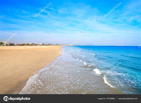 Valencia La Malvarrosa beach arenas Spain Stock Photo by ©lunamarina ...