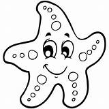 Starfish Star Clip Line Fish Outline Coloring Clipart Sea Drawing  sketch template