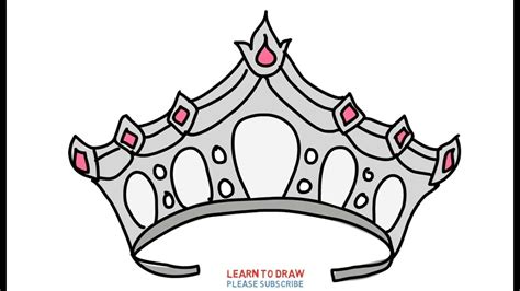 Easy Step For Kids How To Draw a Queen's Crown - YouTube