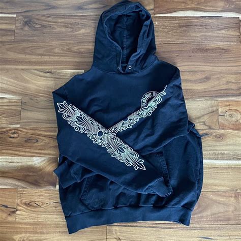 Chrome Hearts Men's Black Hoodie | Depop