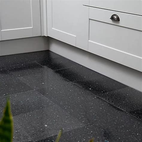Black Glitter Lino Flooring - Home Alqu