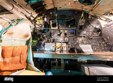 Interior, cockpit section of a decommissioned British Handley Page ...