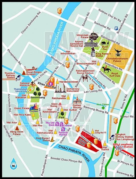 Bangkok Tourist Attractions Map