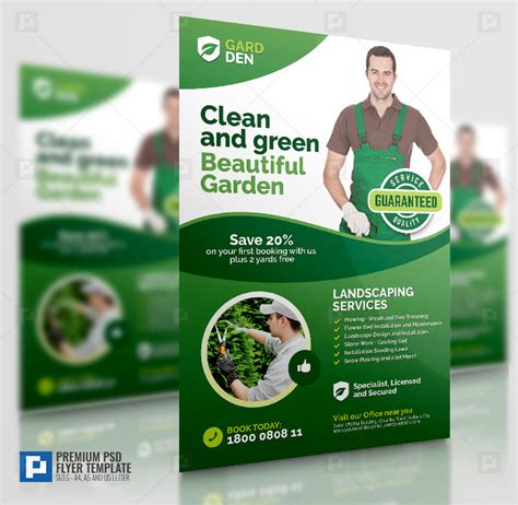 Landscaping and Lawn Care Flyer - PSDPixel