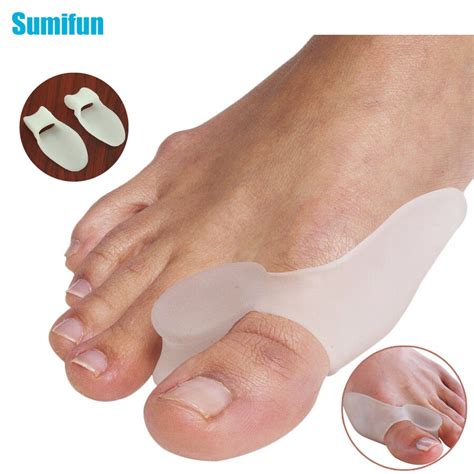 2Pcs Silicone Gel Bunion Splint Big Toe Separator Overlapping Spreader Protection Corrector ...