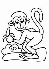 Monkey coloring page For Children  Coloring Pages sketch template