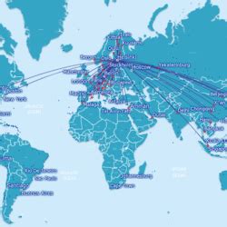 Finnair route map - Europe