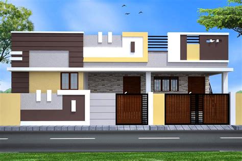 Single Village Normal House Front Elevation Designs - pic-spatula