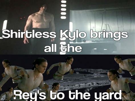 What brings all the Rey's to the yard? | Ben Swolo | Star wars humor, Star wars jokes, Star wars ...