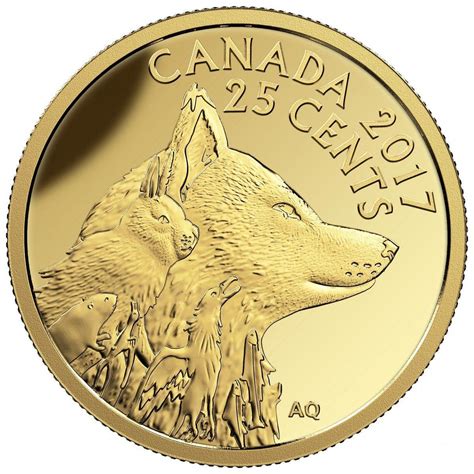 2017 25c Pure Gold Coin - Fox and Hare: Inuit Arctic Fox #GoldBullion | Gold coins, Gold and ...