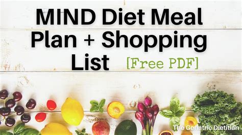 MIND Diet Meal Plan and Shopping List [Free PDF] - The Geriatric Dietitian