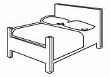 Bed Coloring Page sketch template