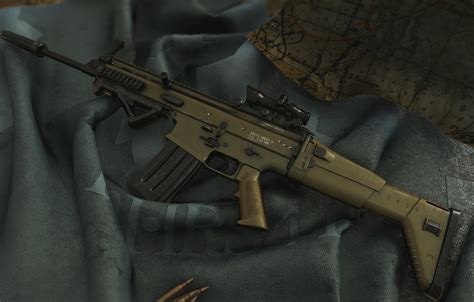 Wallpaper weapons, gun, weapon, render, rendering, assault rifle ...