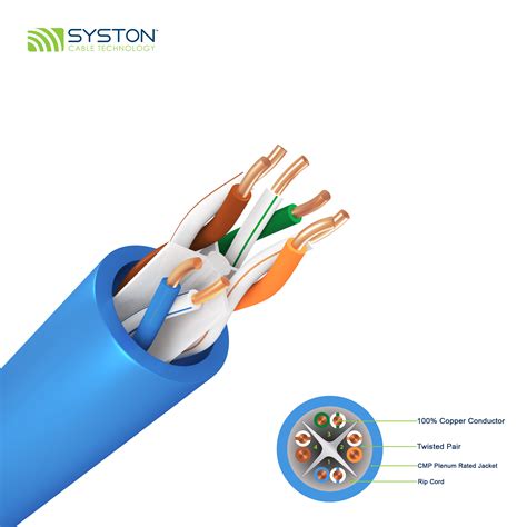 Premium Cat 6e Ethernet Cable - Copper, Tangle-Free, Plenum Rated