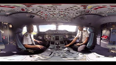 360° Cockpit tour of Emirates Airbus A380 | Emirates Airline - YouTube