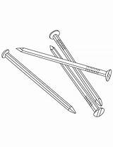 Hammer And Nails Coloring Pages sketch template