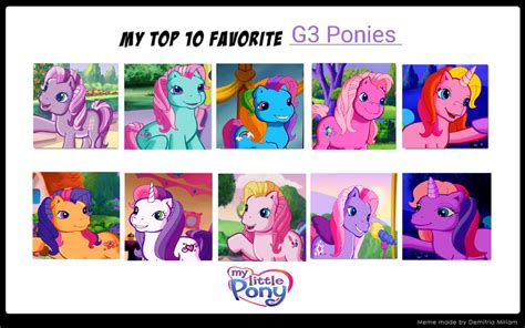 My Favourite MLP Characters (G3) by NurFaiza on DeviantArt